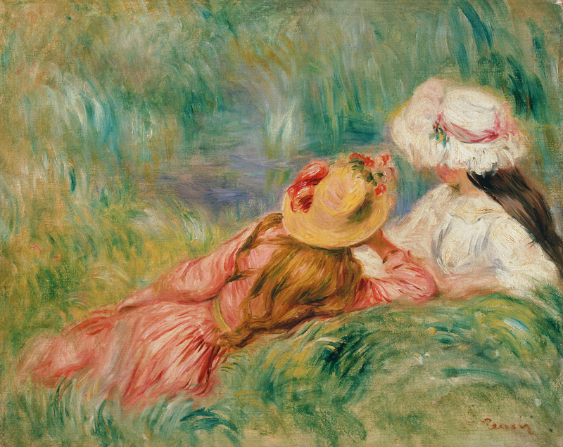 Young Girls the Water, c.1893 a Pierre-Auguste Renoir