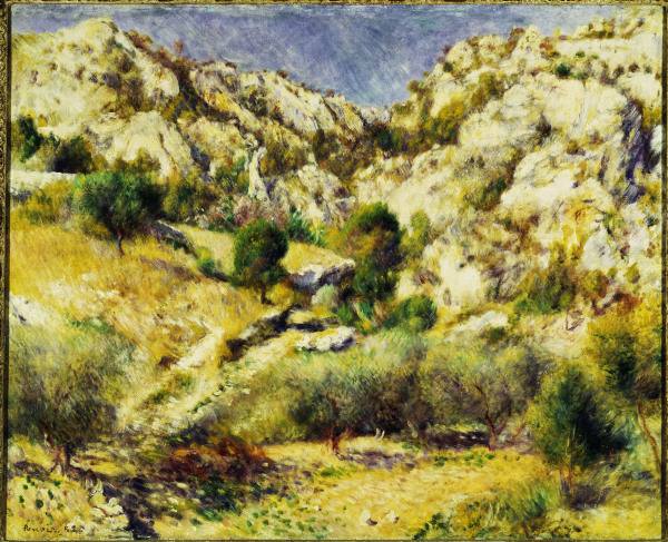 A. Renoir / Mountains near Estaque a Pierre-Auguste Renoir