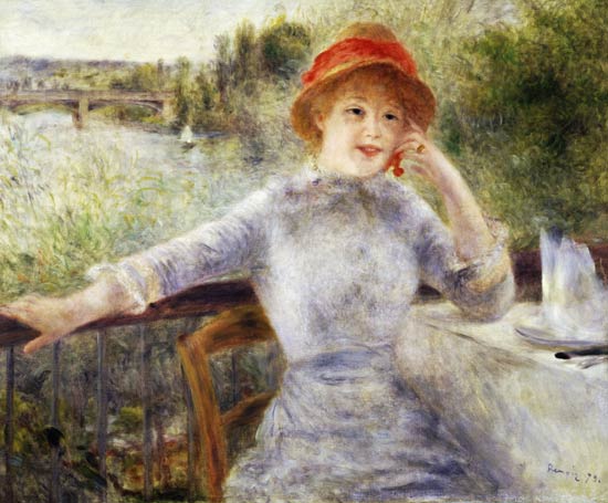 Alphonsine Fournaise (1845-1937) at The Grenouillere a Pierre-Auguste Renoir