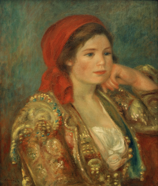 A.Renoir, Mädchen mit spanischer Jacke a Pierre-Auguste Renoir