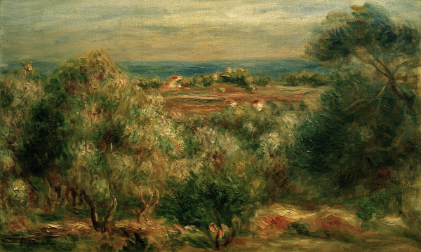 A.Renoir,Blick von Haut-Cagnes aufs Meer a Pierre-Auguste Renoir