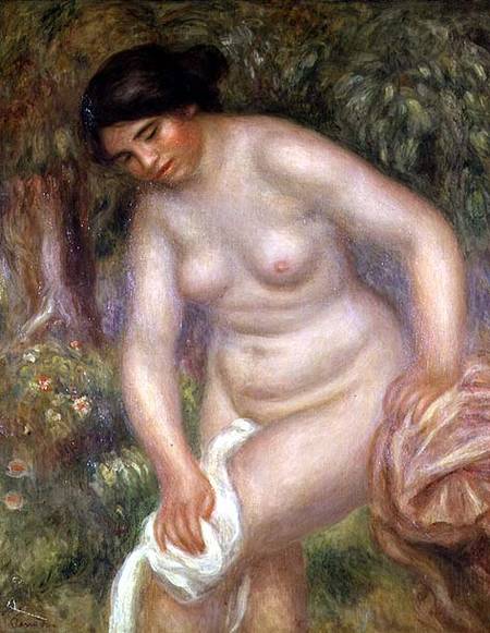 Bather drying herself a Pierre-Auguste Renoir