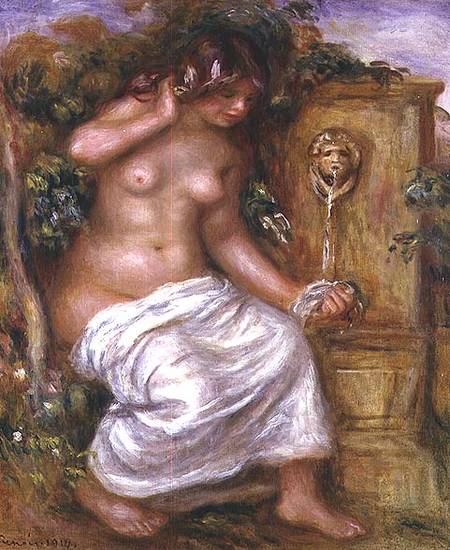Il bagno nella fontana a Pierre-Auguste Renoir