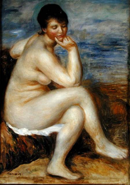 Bather Seated on a Rock a Pierre-Auguste Renoir