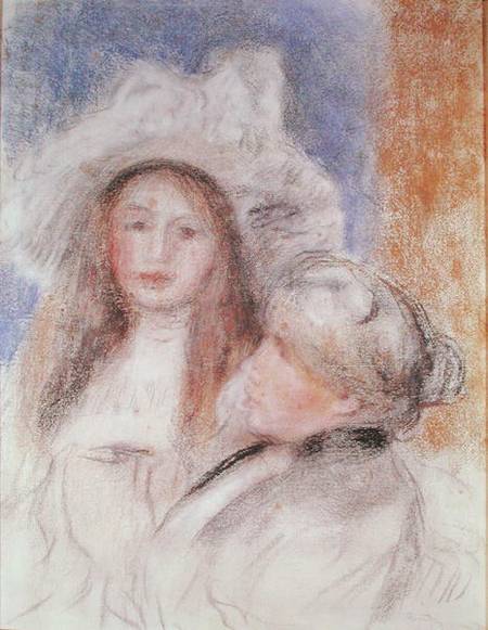 Berthe Morisot (1841-95) and her Daughter Julie Manet (1878-1966) a Pierre-Auguste Renoir