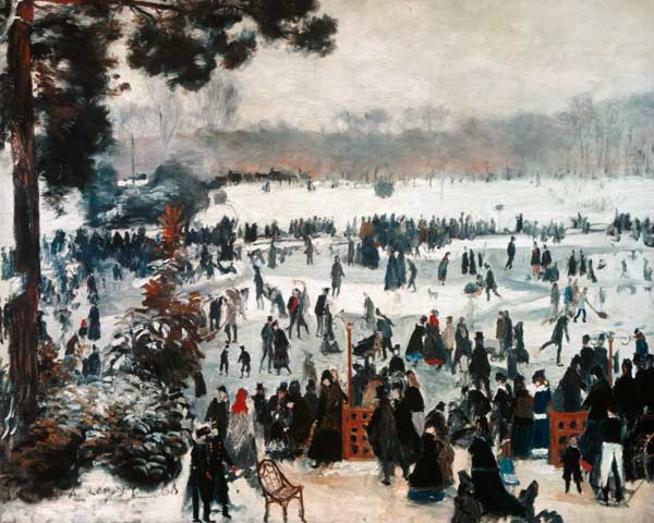 Winter pleasure in the Bois de Boulogne a Pierre-Auguste Renoir