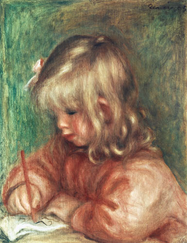 Child Drawing a Pierre-Auguste Renoir