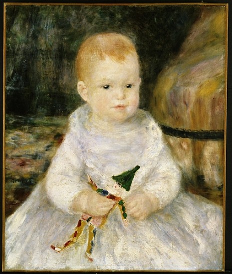 Child with a toy clown a Pierre-Auguste Renoir