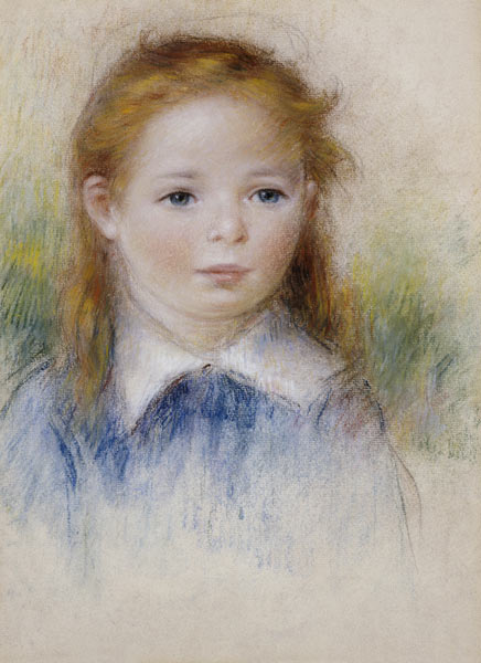 Portrait De Fillette a Pierre-Auguste Renoir