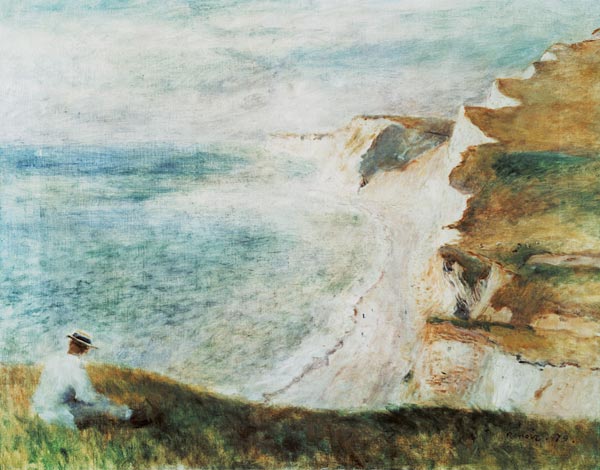 Cliffs at Pourville a Pierre-Auguste Renoir