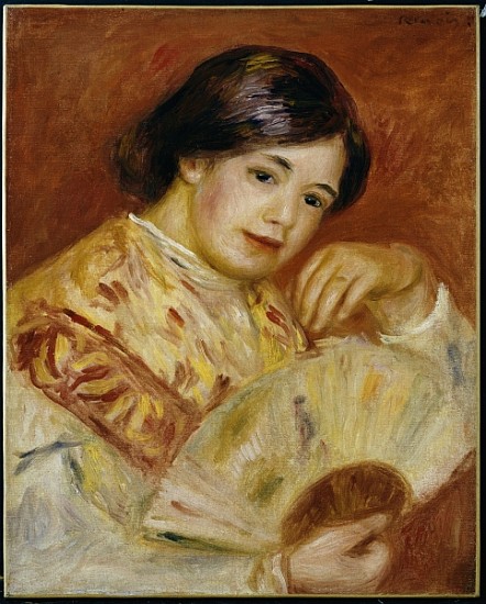 Coco with a Japanese Fan, c.1906 a Pierre-Auguste Renoir