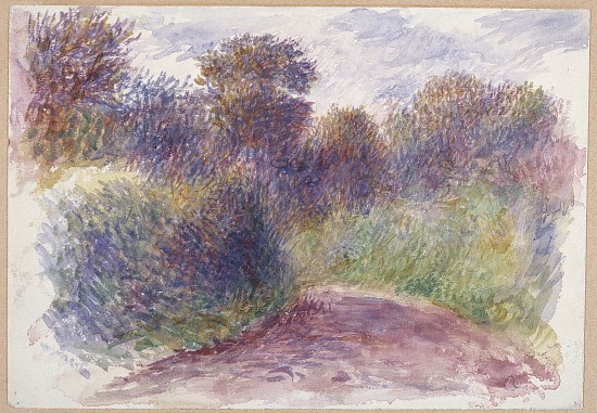 Country Lane (w/c on white wove paper) a Pierre-Auguste Renoir