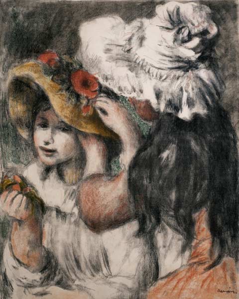 The Pinned Hat (Berthe Morisot's daughter and her cousins) a Pierre-Auguste Renoir
