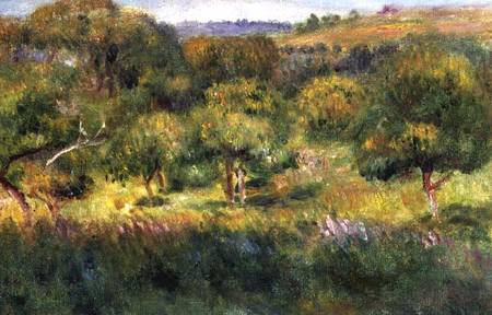The edge of a forest in Brittany a Pierre-Auguste Renoir