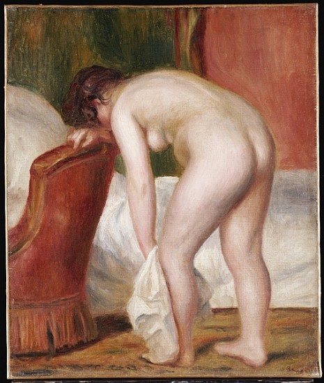 Female Nude Drying Herself, c.1909 a Pierre-Auguste Renoir