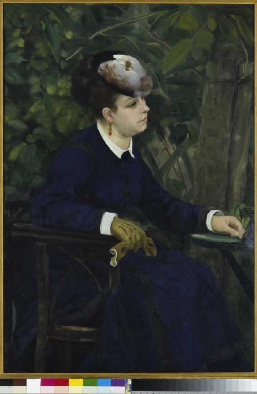 Femme at La Mouette (with the Mövenhut) a Pierre-Auguste Renoir