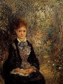 Young woman in the garden (La Grisette) a Pierre-Auguste Renoir