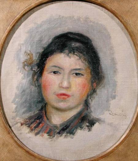 Head of a Young Woman a Pierre-Auguste Renoir