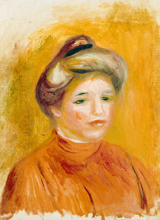 Head Of A Woman a Pierre-Auguste Renoir