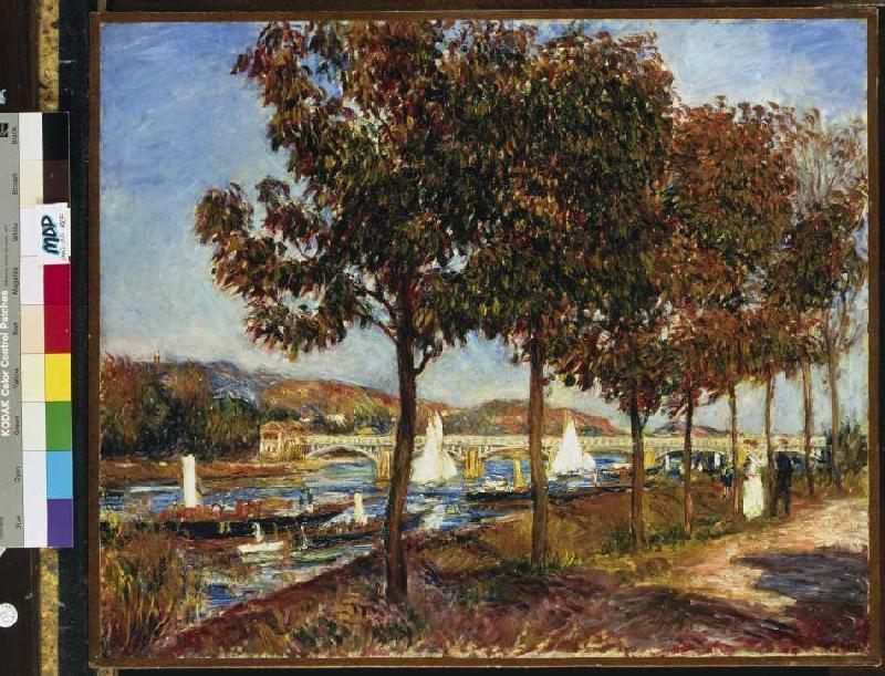 Autumn at the bridge of Argenteuil a Pierre-Auguste Renoir