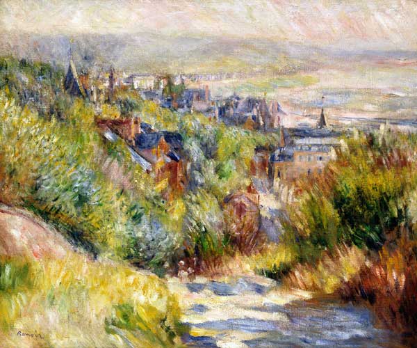 Hügelige Landschaft bei Trouville. a Pierre-Auguste Renoir