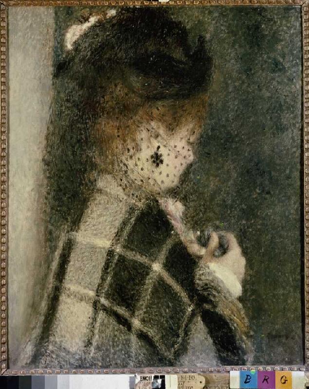 Junge Frau mit Schleier a Pierre-Auguste Renoir