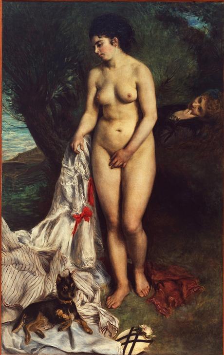 La baigneuse au griffon a Pierre-Auguste Renoir