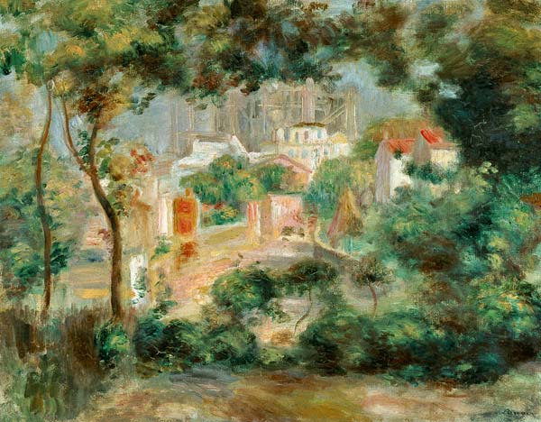 Landscape with view of Sacré heartses a Pierre-Auguste Renoir