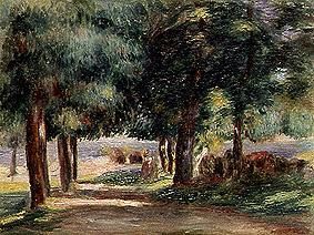 Landscape, way under trees a Pierre-Auguste Renoir