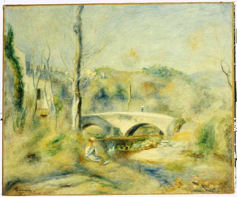 Landscape with bridge a Pierre-Auguste Renoir