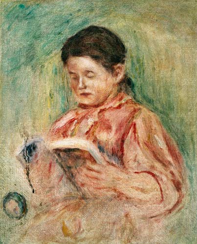 Reading a Pierre-Auguste Renoir