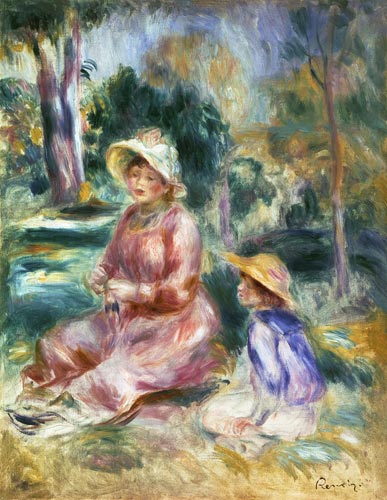 Madame Renoir and her son Pierre a Pierre-Auguste Renoir