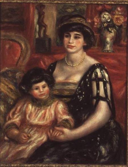 Madame Josse Bernheim-Jeune and her Son Henry a Pierre-Auguste Renoir