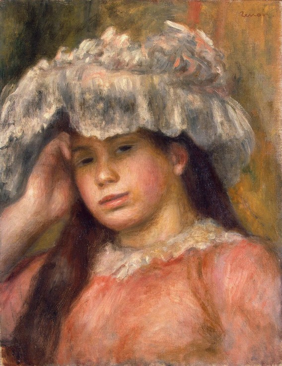 Young Girl in a Hat a Pierre-Auguste Renoir