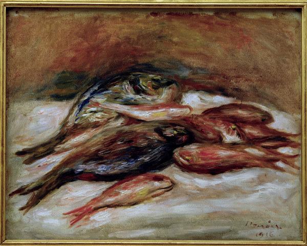 P.-A.Renoir, Stilleben mit Fischen a Pierre-Auguste Renoir