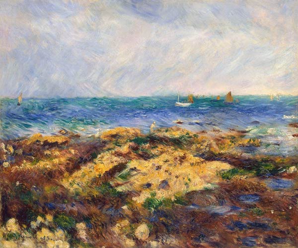 Low Tide at Yport a Pierre-Auguste Renoir
