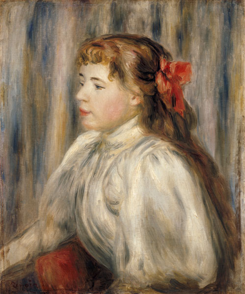 Portrait of a young girl. a Pierre-Auguste Renoir