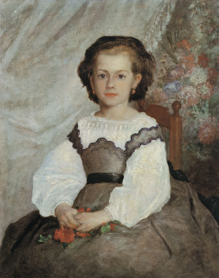 Portrait of Mademoiselle Romaine Lacaux a Pierre-Auguste Renoir