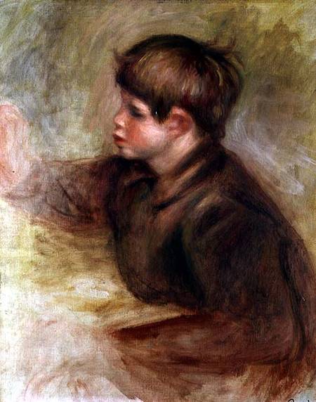 Portrait of Coco painting a Pierre-Auguste Renoir