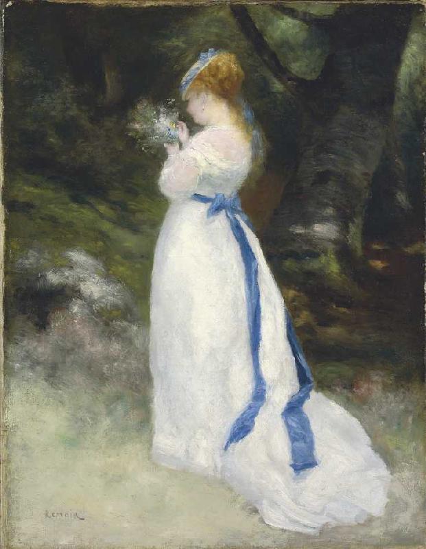 Portrait von Lise (Lise mit einem Feldblumenstrauß) a Pierre-Auguste Renoir