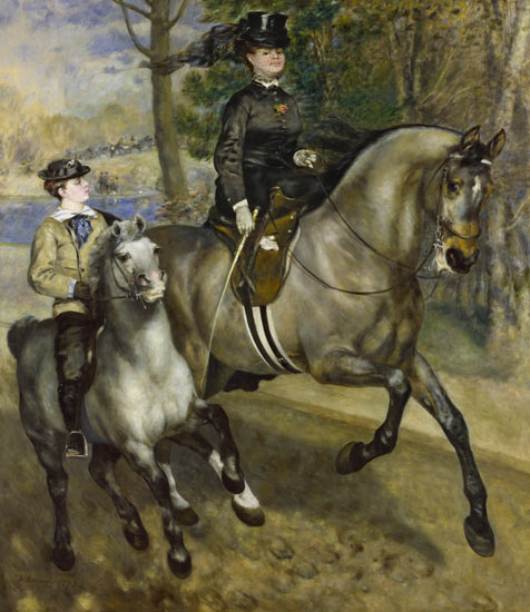 Rider in the Bois. a Pierre-Auguste Renoir