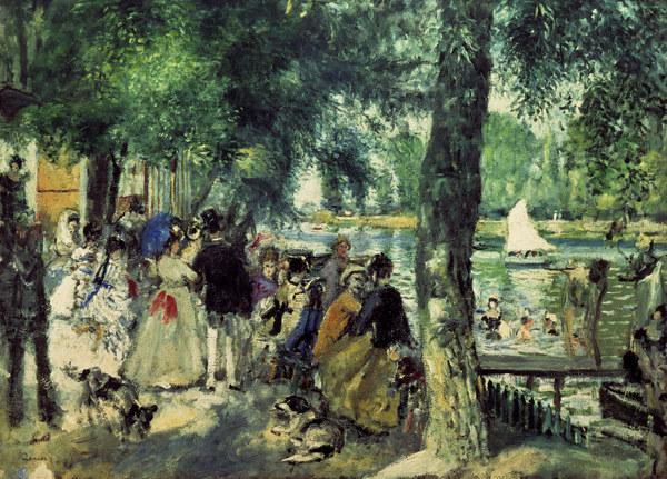 Renoir / Bath in the Seine / 1869 a Pierre-Auguste Renoir