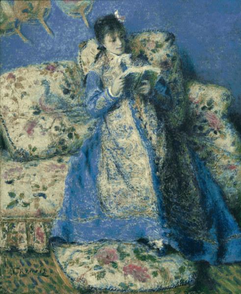 Renoir / Madame Monet reading / 1872 a Pierre-Auguste Renoir