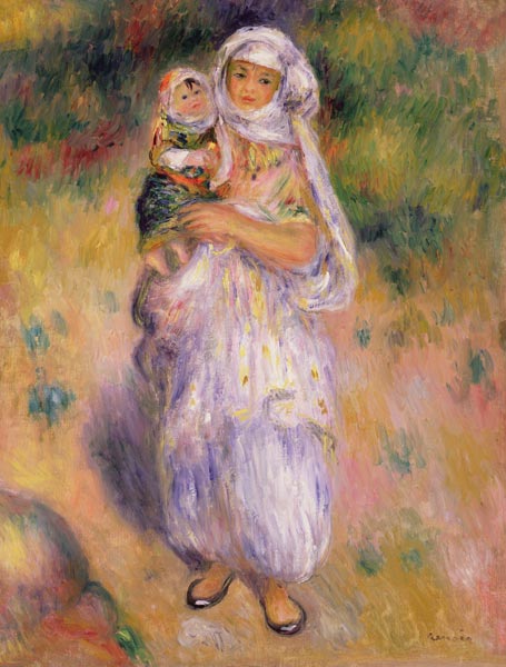 Algerian Woman and Child a Pierre-Auguste Renoir