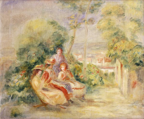 Mädchen im Garten (Wahrscheinlich im Garten von Chateau des Brouillards, wo Renoir von 1893-95 ein A a Pierre-Auguste Renoir