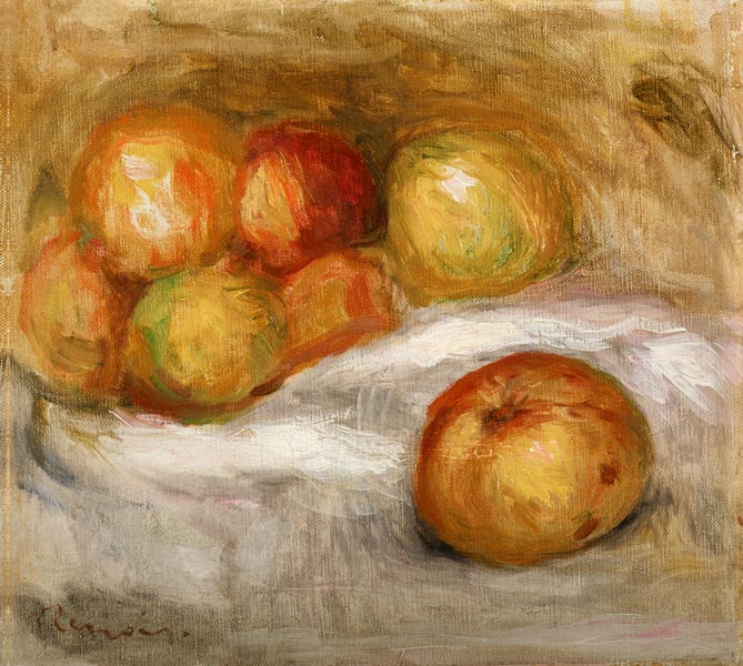 Renoir, Nature morte avec pommes a Pierre-Auguste Renoir
