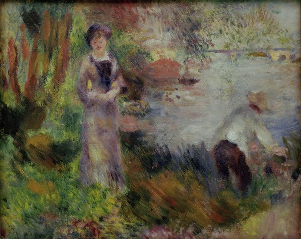Renoir/Bank o.t.Seine a.Argenteuil/c1878 a Pierre-Auguste Renoir