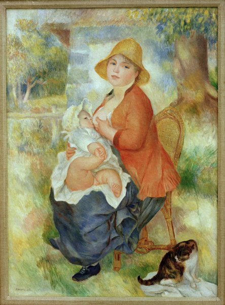 Renoir/Motherhood. Nursing mother/1886 a Pierre-Auguste Renoir
