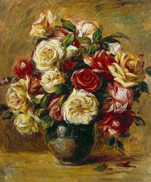 Bouquet di rose a Pierre-Auguste Renoir