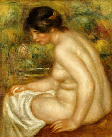Side View Of A Seated Bather (Gabrielle) a Pierre-Auguste Renoir